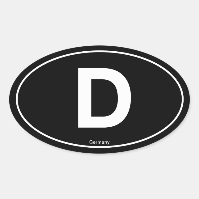 Sticker Ovale Allemagne Oval (Devant)