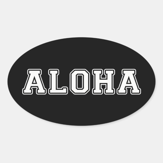Sticker Ovale Aloha (Devant)