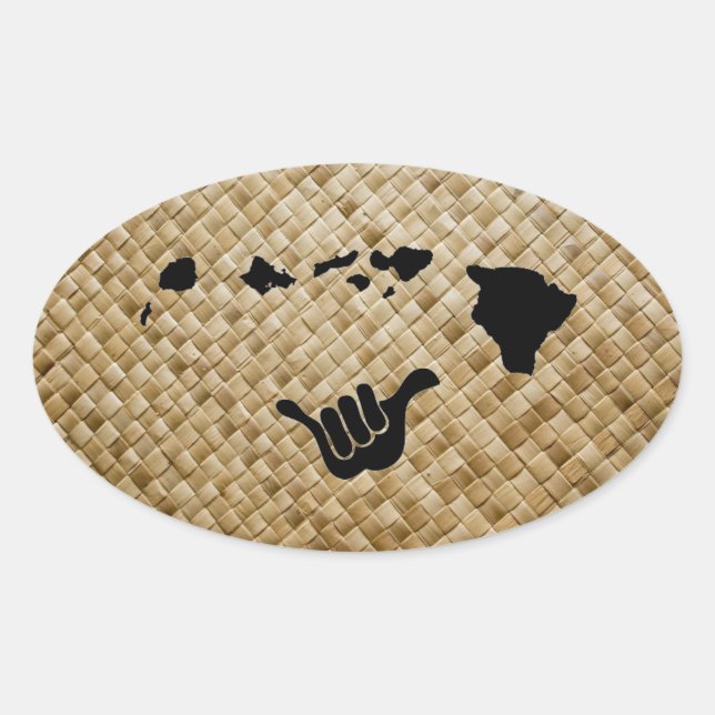 Sticker Ovale Aloha Hawai'i (Devant)