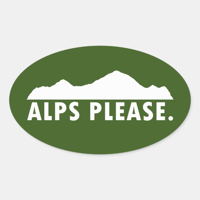 Sticker Ovale Alpes S'Il Vous Plaît (Devant)
