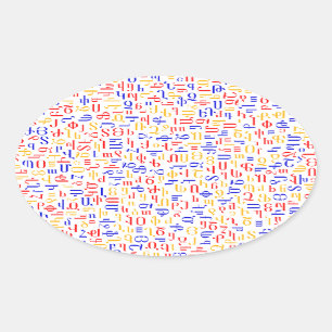 Sticker Ovale alphabet arménien