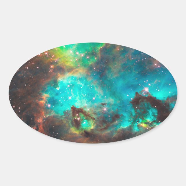 Sticker Ovale Amas d'étoiles NGC 2074 (Devant)