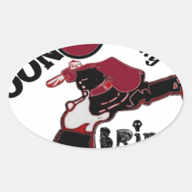 Sticker Ovale Amenez-le - Jouer à Noël & Space Mashup (Devant)