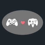 Sticker Ovale Amour de contrôleur<br><div class="desc">.</div>