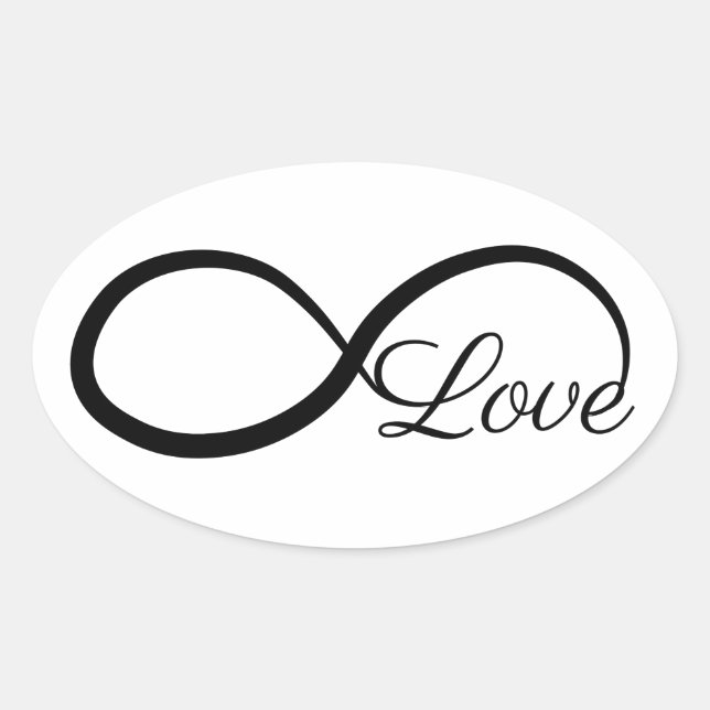Sticker Ovale Amour infini (Devant)