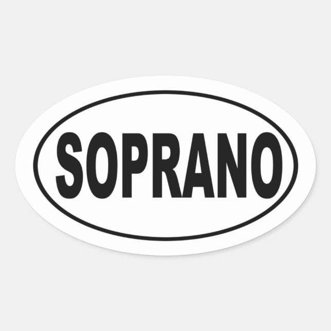 Sticker Ovale Amoureux de la musique soprano (Devant)
