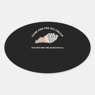 Sticker Ovale Amoureux du sport   Venu Pour La Crème De Glace Re