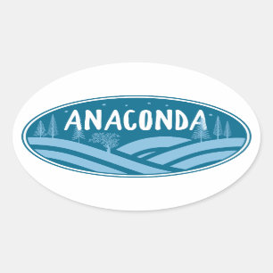 Sticker Ovale Anaconda Montana Extérieur