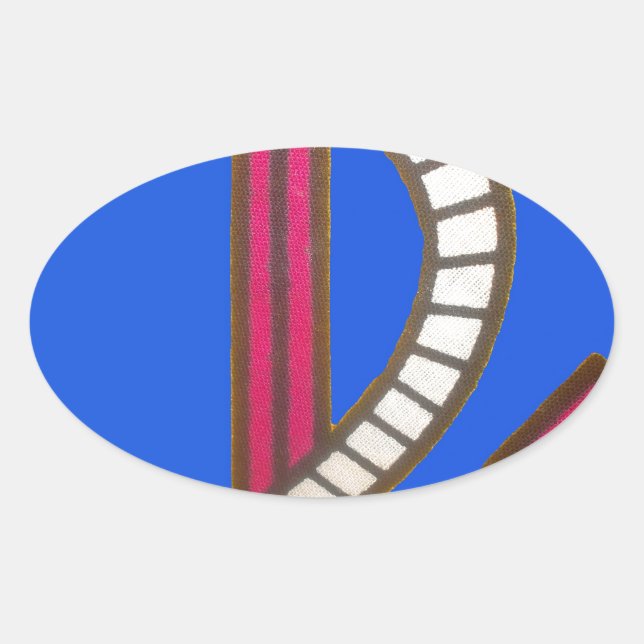 Sticker Ovale Ancre rouge (Devant)