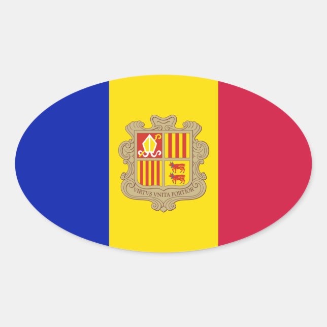 Sticker Ovale Andorre (Devant)
