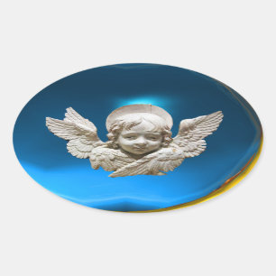 STICKER OVALE ANGE DE RENAISSANCE FLORENTINE