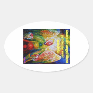 Sticker Ovale Ange gardien