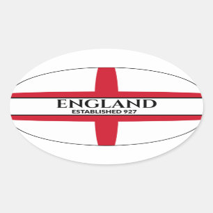 Sticker Ovale Angleterre Établit 927 St George Drapeau
