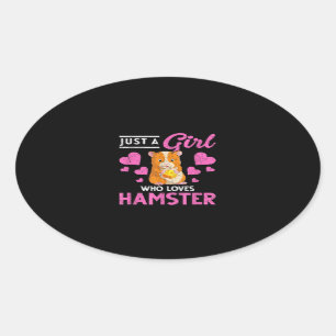 Sticker Ovale Animal mignon animal animal animal maman Hamster