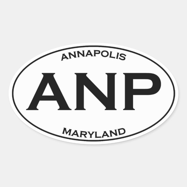 Sticker Ovale ANP - Annapolis Maryland (Devant)