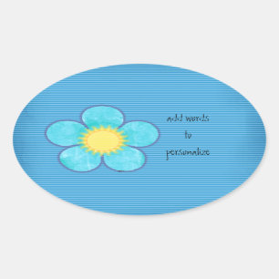 Sticker Ovale Aqua Sunshine Oval