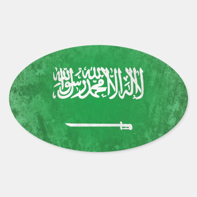 Sticker Ovale Arabie saoudite (Devant)