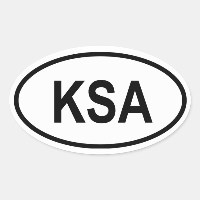 Sticker Ovale Arabie Saoudite "KSA" (Devant)