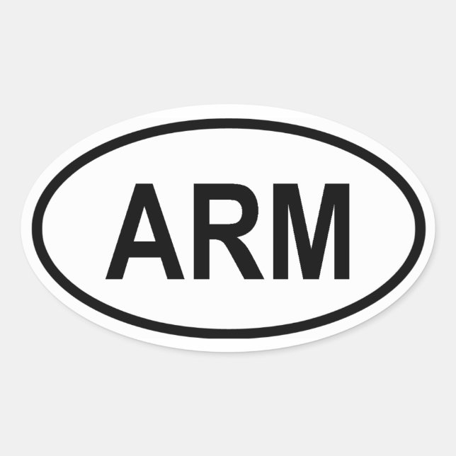 Sticker Ovale Arménie "ARM" (Devant)