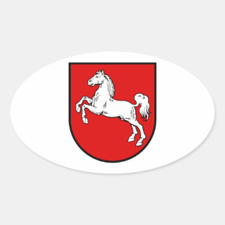 Sticker Ovale Armoiries de Basse-Saxe (Allemagne)