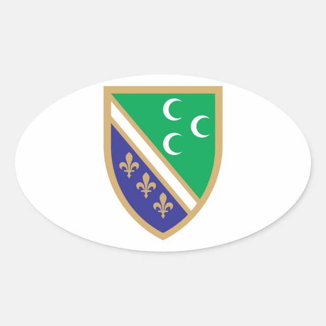 Sticker Ovale Armoiries de Grb Sandžaka, Sandžak (Devant)