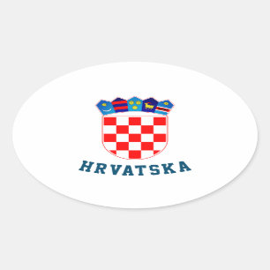 Sticker Ovale Armoiries de la Croatie