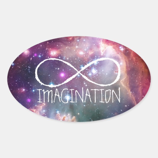 Sticker Ovale Arrière - plan d'hipster de boucle d'infini et de  (Devant)