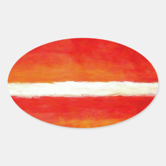 Sticker Ovale Art Abstrait moderne - Style Rothko