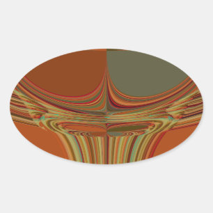 Sticker Ovale Art contemporain africain Terre