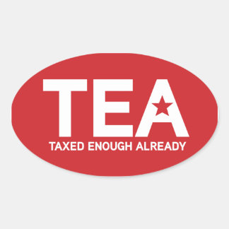 Sticker Ovale Assez taxé ovale