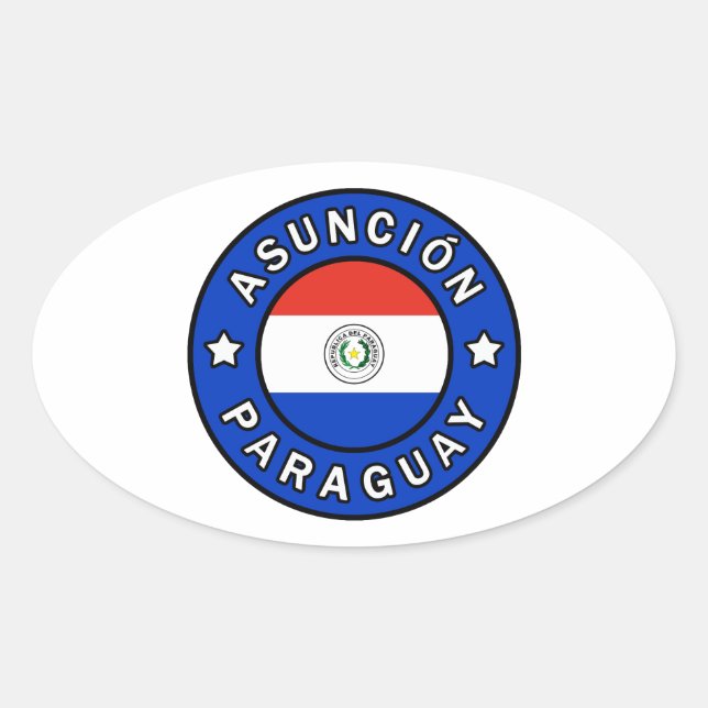 Sticker Ovale Asunción Paraguay (Devant)