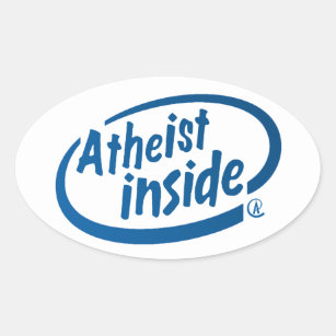 Sticker Ovale Athée à l'intérieur