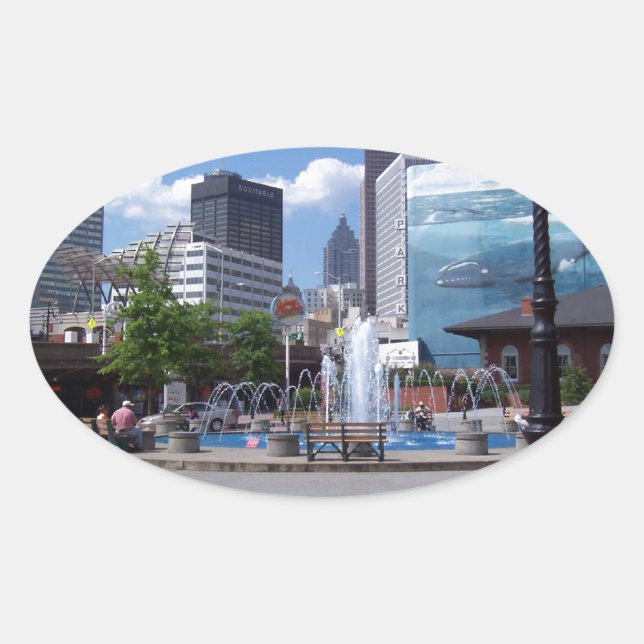 Sticker Ovale Atlanta (Devant)