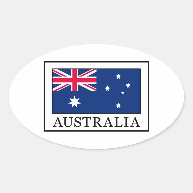 Sticker Ovale Australie (Devant)
