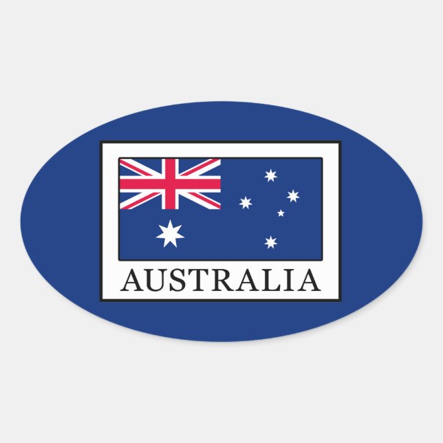 Sticker Ovale Australie (Devant)