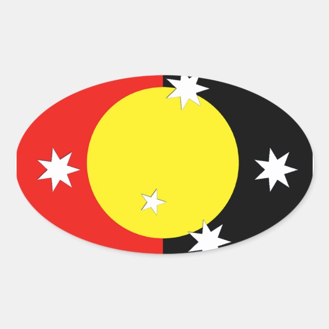 Sticker Ovale Australie (Devant)