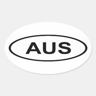Sticker Ovale Australie "AUS"