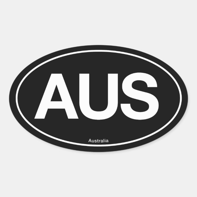 Sticker Ovale Australie Oval (Devant)