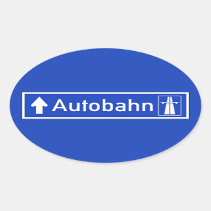 Sticker Ovale Autoroute, Traffic Sign, Germany