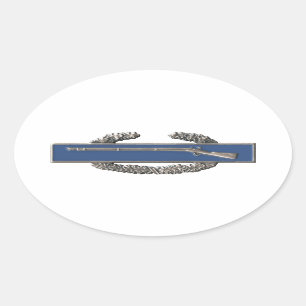 Sticker Ovale Baguette d'insigne de combat