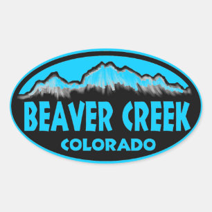Sticker Ovale Baguettes bleu ovale Beaver Creek Colorado
