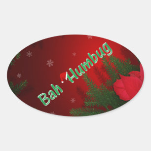 Sticker Ovale Bah Humbug