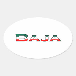 Sticker Ovale Baja Mexico (logo textuel)