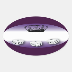 Sticker Ovale Balise Nom Reine Bunco