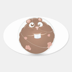 Sticker Ovale balle de hamster
