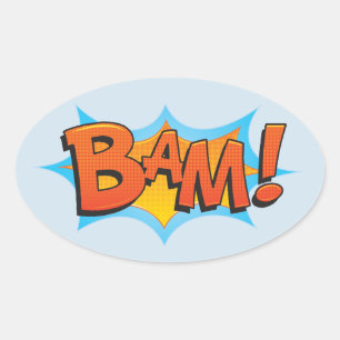 Sticker Ovale BaM bande dessinée !