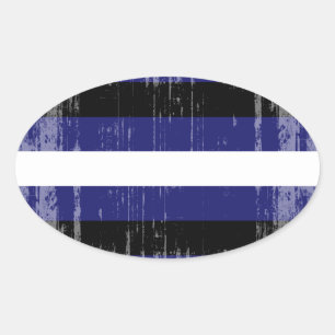 STICKER OVALE BANDES DE FIERTÉ EN CUIR DESIGN DÉTENDU