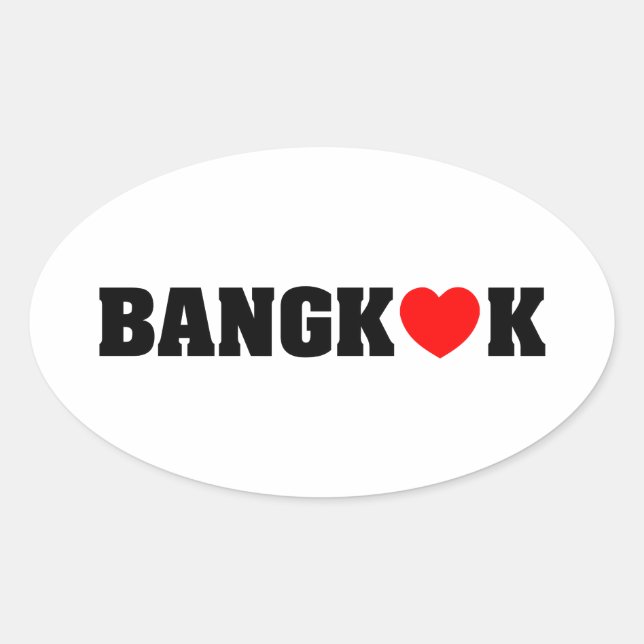 STICKER OVALE BANGKOK LOVE (Devant)