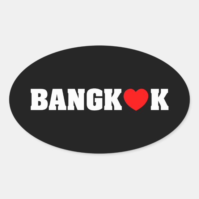 STICKER OVALE BANGKOK LOVE (Devant)