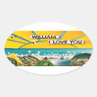 STICKER OVALE BANNIÈRE DE SOLEIL